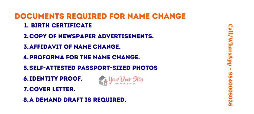Document Required For Name Change 